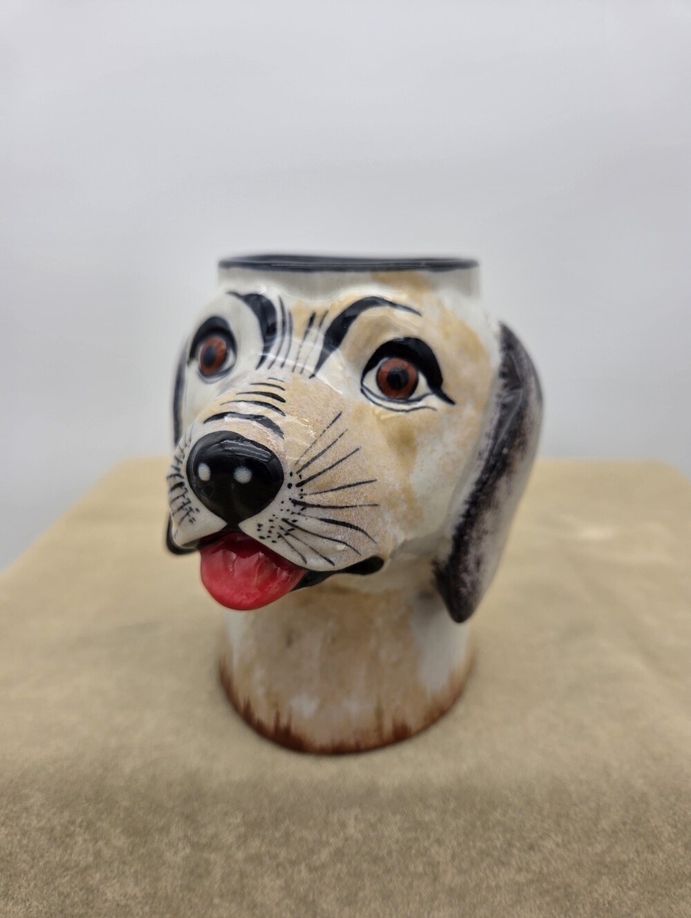 Redware Handmade Dog Mug Coffee Cup
